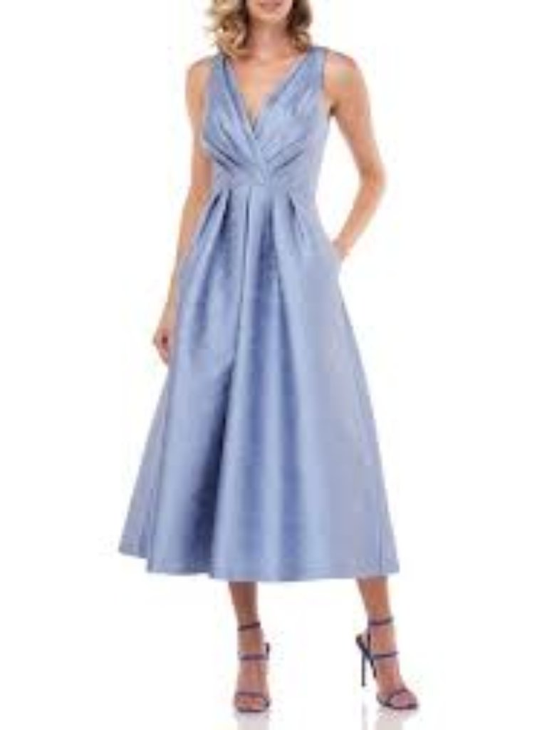 Nwt Kay Unger Pearl Blue Olivia Cocktail Dress - Sz 6